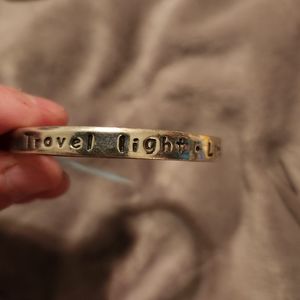 Pewter quote bangle